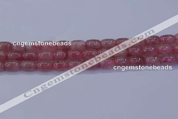CBQ447 15.5 inches 10*14mm drum strawberry quartz beads