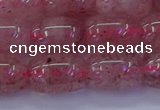 CBQ448 15.5 inches 12*16mm drum strawberry quartz beads