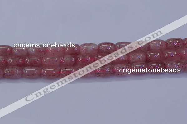 CBQ448 15.5 inches 12*16mm drum strawberry quartz beads