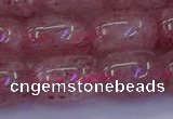 CBQ449 15.5 inches 13*18mm drum strawberry quartz beads