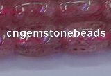 CBQ450 15.5 inches 15*20mm drum strawberry quartz beads