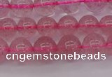 CBQ482 15.5 inches 8mm round strawberry quartz beads wholesale