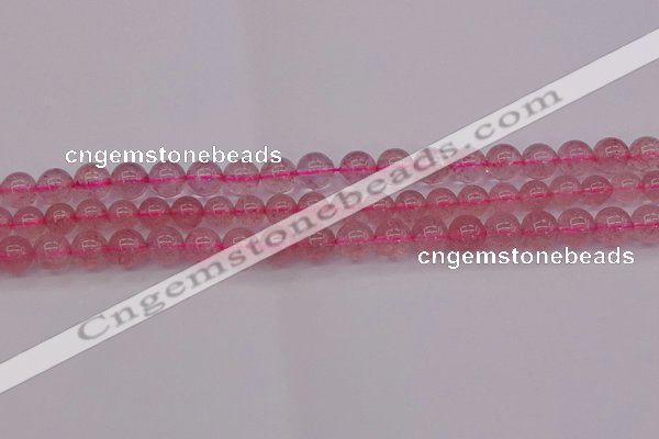 CBQ482 15.5 inches 8mm round strawberry quartz beads wholesale