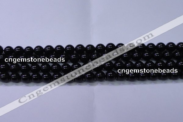 CBQ502 15.5 inches 8mm round natural black quartz beads