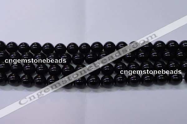 CBQ504 15.5 inches 12mm round natural black quartz beads