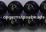 CBQ506 15.5 inches 16mm round natural black quartz beads