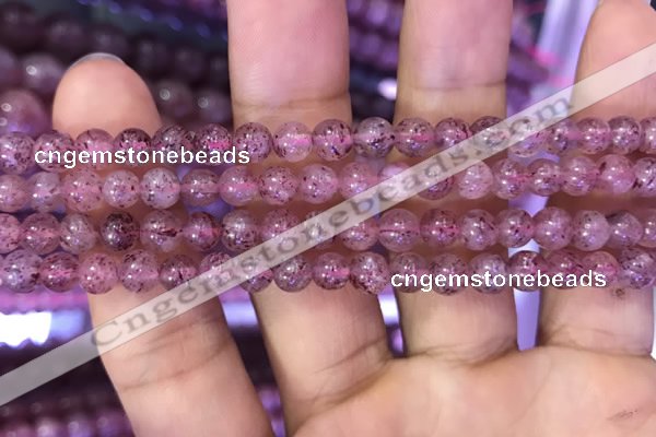 CBQ551 15.5 inches 6mm round strawberry quartz beads wholesale