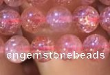 CBQ559 15.5 inches 6mm round golden strawberry quartz beads