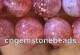 CBQ561 15.5 inches 10mm round golden strawberry quartz beads