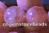 CBQ563 15.5 inches 14mm round golden strawberry quartz beads