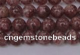 CBQ602 15.5 inches 8mm round natural strawberry quartz beads