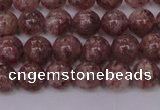 CBQ602 15.5 inches 8mm round natural strawberry quartz beads