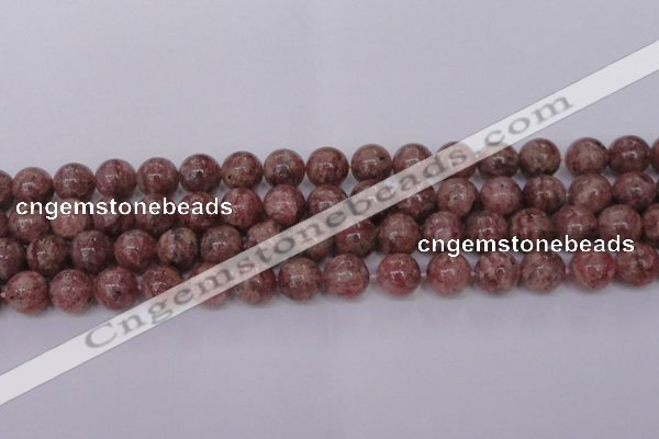 CBQ604 15.5 inches 12mm round natural strawberry quartz beads