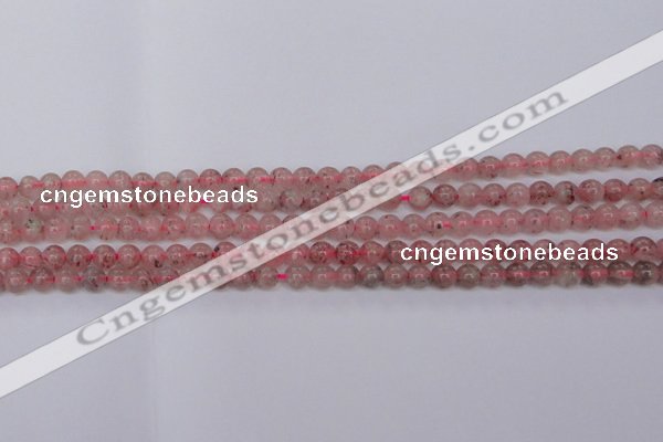 CBQ606 15.5 inches 6mm round natural strawberry quartz beads