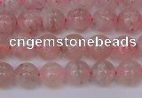 CBQ607 15.5 inches 8mm round natural strawberry quartz beads