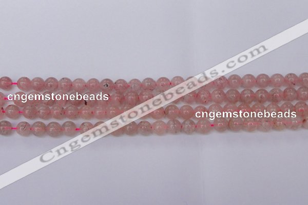 CBQ607 15.5 inches 8mm round natural strawberry quartz beads