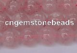 CBQ609 15.5 inches 12mm round natural strawberry quartz beads