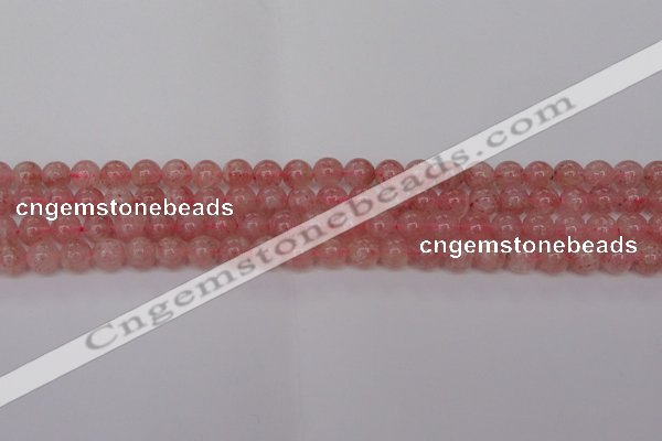 CBQ611 15.5 inches 6mm round natural strawberry quartz beads