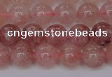 CBQ613 15.5 inches 10mm round natural strawberry quartz beads