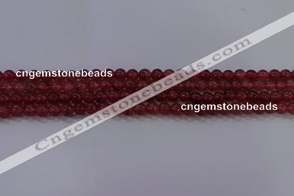 CBQ621 15.5 inches 6mm round strawberry quartz beads wholesale