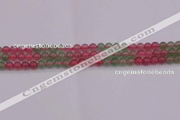 CBQ651 15.5 inches 6mm round mixed strawberry quartz beads