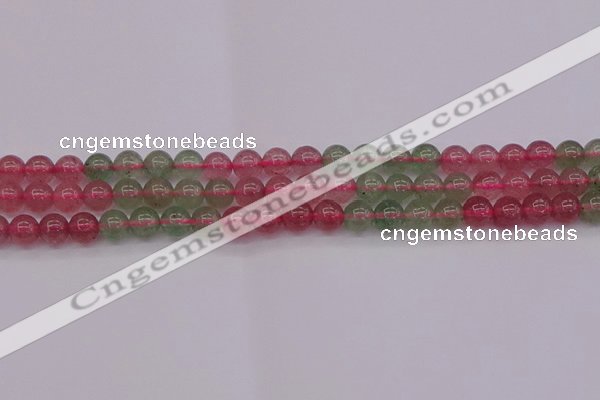 CBQ652 15.5 inches 8mm round mixed strawberry quartz beads