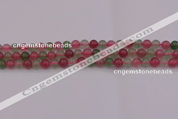 CBQ656 15.5 inches 6mm round mixed strawberry quartz beads