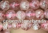 CBQ695 15.5 inches 4mm round strawberry quartz beads wholesale