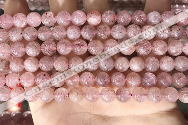 CBQ707 15.5 inches 8mm round strawberry quartz beads wholesale