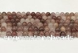 CBQ730 15.5 inches 8mm round strawberry quartz beads wholesale