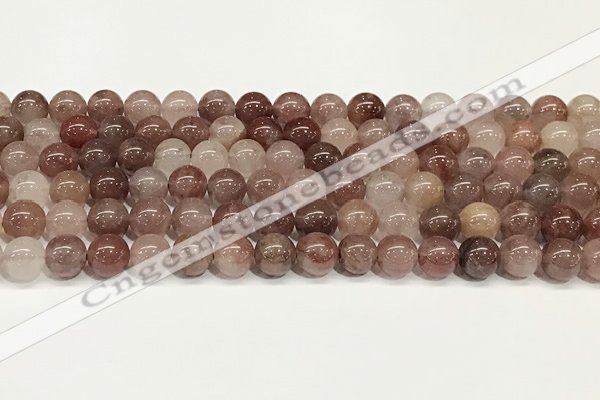 CBQ730 15.5 inches 8mm round strawberry quartz beads wholesale