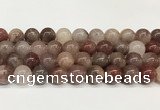 CBQ732 15.5 inches 12mm round strawberry quartz beads wholesale