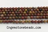 CBQ741 15.5 inches 8mm round red moss agate gemstone beads wholesale