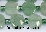 CBQ755 15.5 inches 10*10mm faceted square green strawberry quartz beads