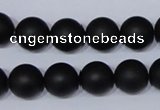 CBS05 15.5 inches 12mm round black stone beads wholesale