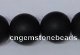 CBS09 15.5 inches 20mm round black stone beads wholesale