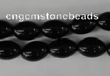 CBS202 15.5 inches 10*14mm rice blackstone beads wholesale