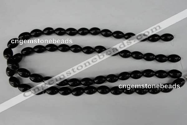 CBS202 15.5 inches 10*14mm rice blackstone beads wholesale