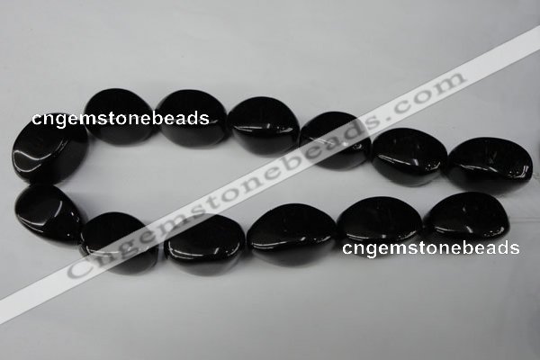 CBS222 15.5 inches 19*30mm nuggets blackstone beads wholesale