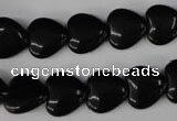 CBS231 15.5 inches 12*12mm heart blackstone beads wholesale