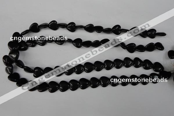 CBS231 15.5 inches 12*12mm heart blackstone beads wholesale