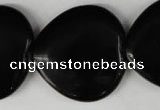 CBS236 15.5 inches 30*30mm heart blackstone beads wholesale