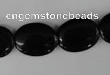 CBS251 15.5 inches 15*20mm oval blackstone beads wholesale