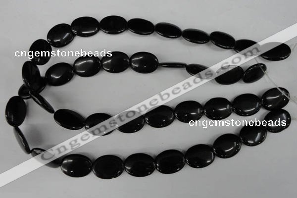 CBS251 15.5 inches 15*20mm oval blackstone beads wholesale