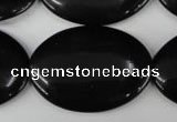 CBS254 15.5 inches 25*35mm oval blackstone beads wholesale