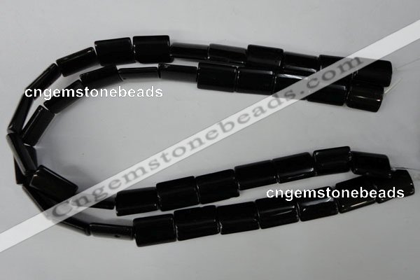 CBS275 15.5 inches 13*18mm flat tube blackstone beads wholesale