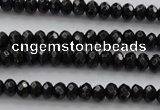 CBS506 15.5 inches 2*3mm faceted rondelle A grade black spinel beads