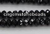 CBS513 15.5 inches 4*5mm faceted rondelle AA grade black spinel beads