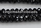 CBS513 15.5 inches 4*5mm faceted rondelle AA grade black spinel beads