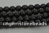 CBS539 15.5 inches 4mm round black spinel beads wholesale